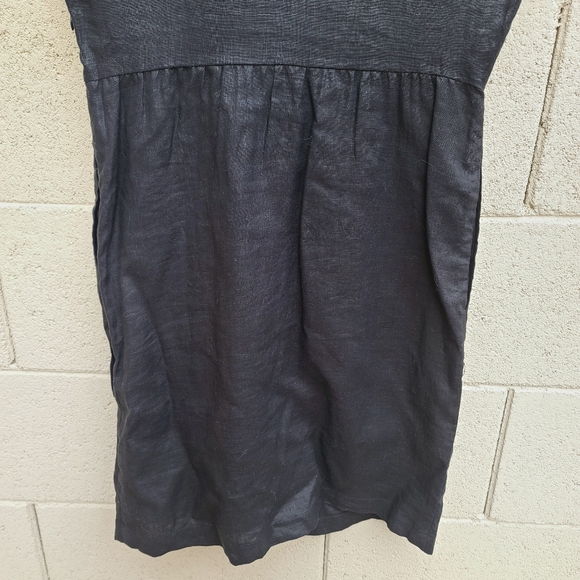 Boden | Fleur Embroidered 100% Linen Crochet Dress in Black Size 2 - Picture 12 of 12